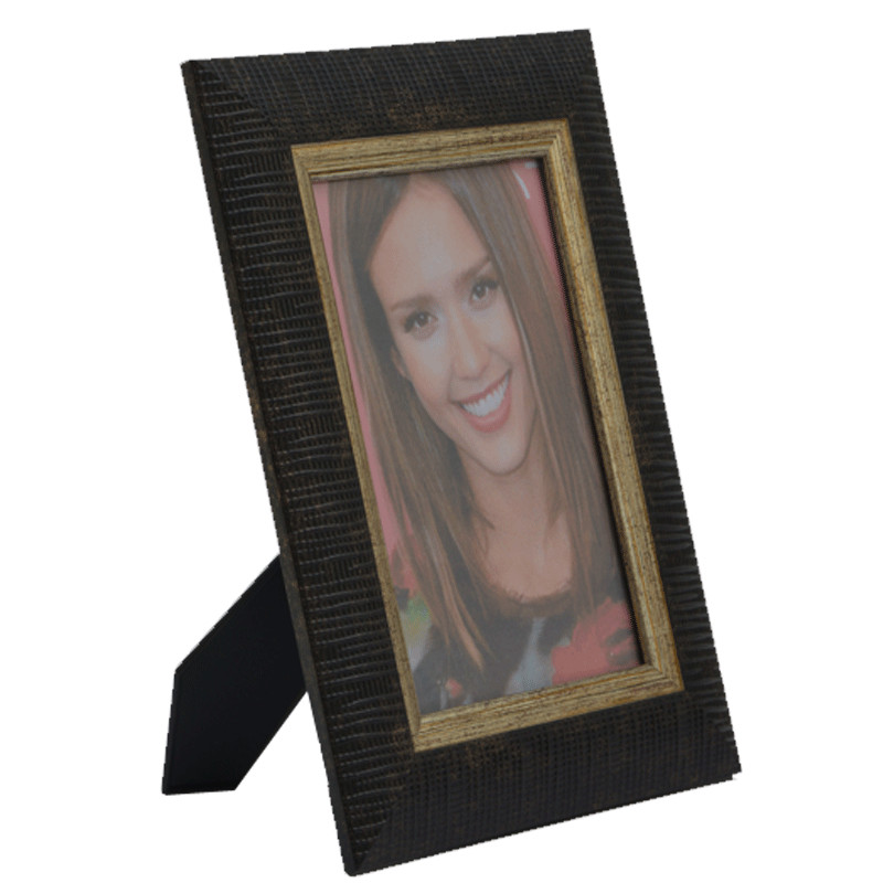 Cadre Photo Rectangulaire Basic et Moderne 30x23cm en Bois - Noir