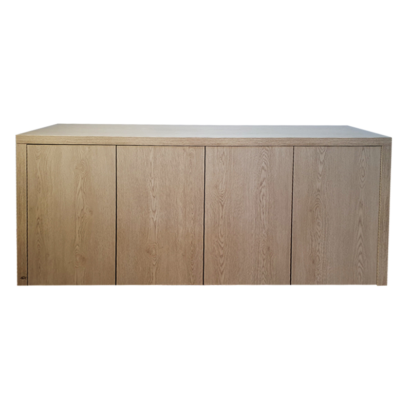 Armoire De Rangement Push Pull En MDF Avec 4 portes Battantes - Pin Blanchi