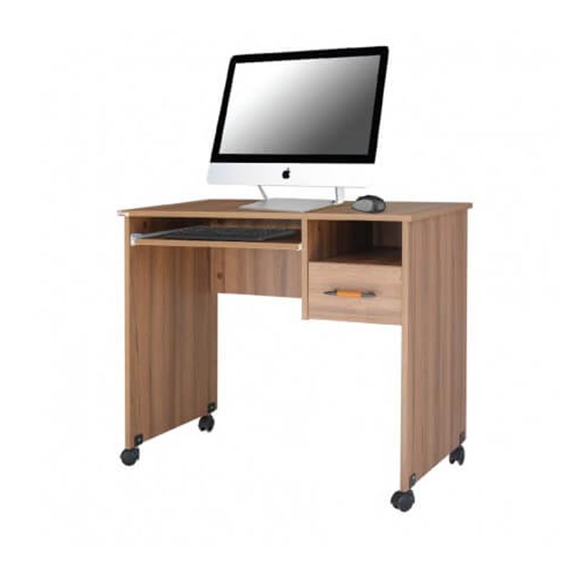 Bureau Informatique SOTUFAB Consol à Roulettes - Marron (BI0136) 