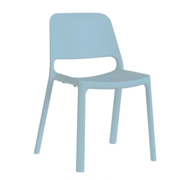 Chaise De Conférence Nuke Fixe Avec Pieds Monobloc - Bleu