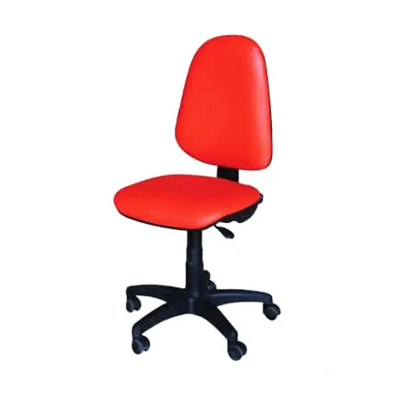 Chaise De Bureau Sécretaria SOTUFAB En Simili Cuir Sans Accoudoirs - Rouge