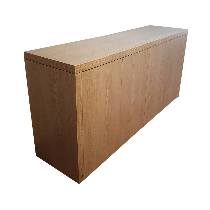 Armoire De Rangement Push Pull En MDF Avec 4 portes Battantes - Pin Blanchi - Image 2