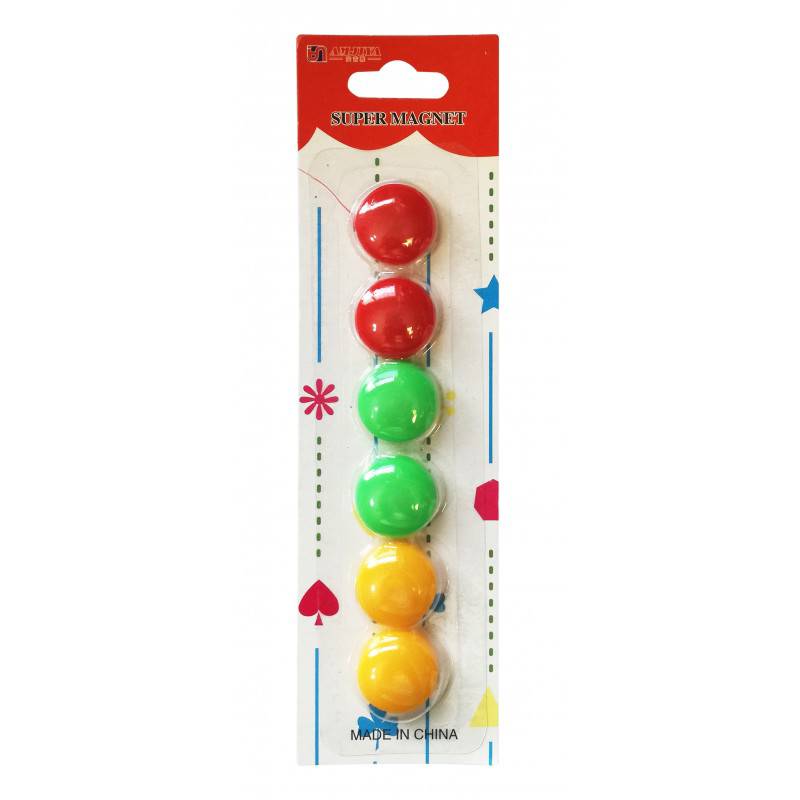 6 Aimants Pour Tableau Magnetique 20MM