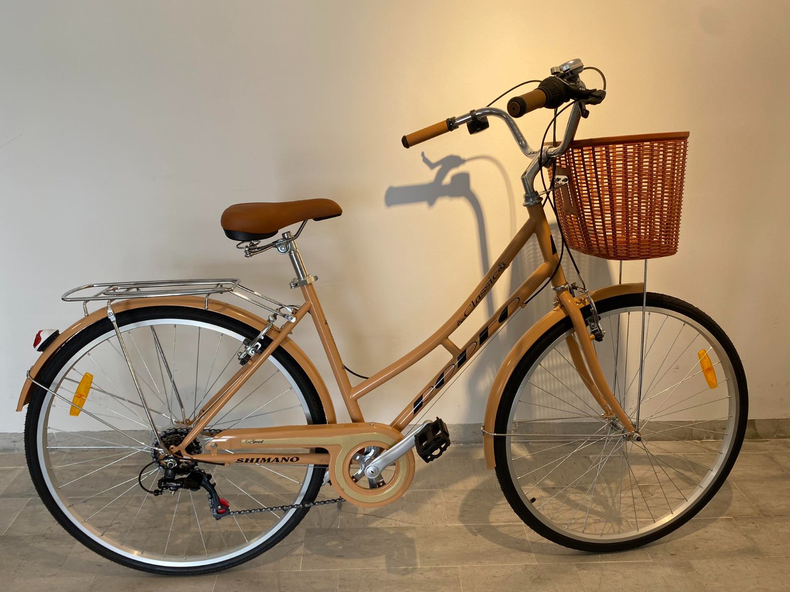 Vélo de Ville RODEO 6026-C6VS Avec Panier Avant - Beige - Image 2