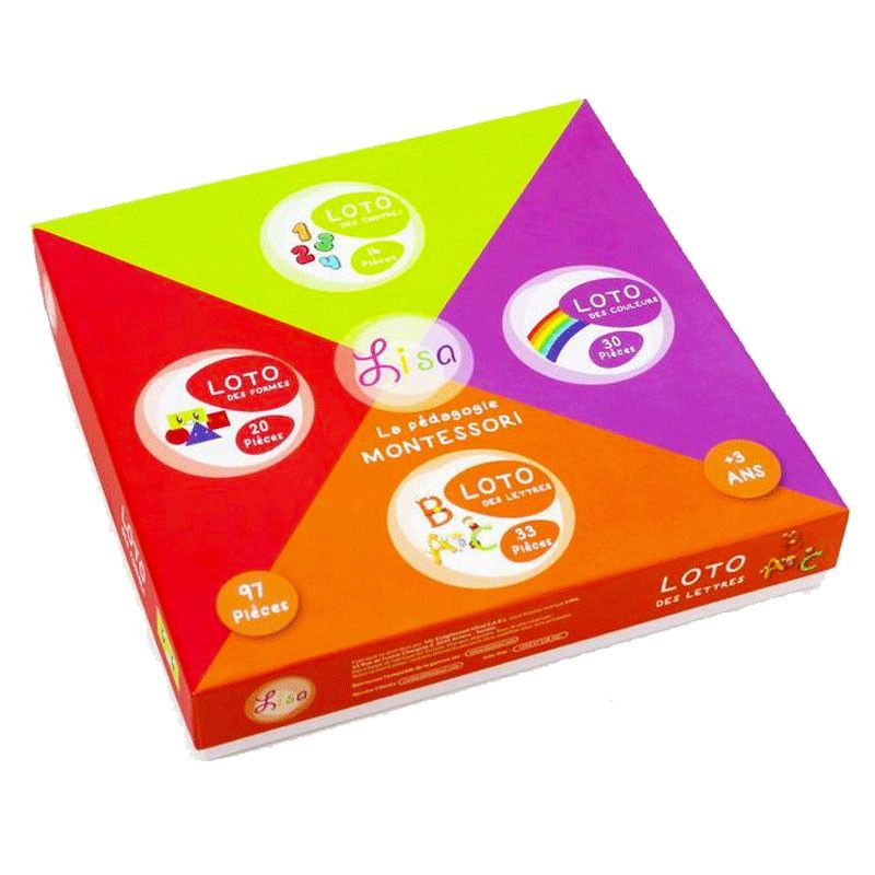 Pack Jouet Lotos Chiffres + Lettres + Couleurs + Formes 
