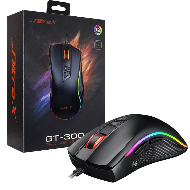 Souris Gamer Filaire Rétroéclairée NITROX GT-300+ - Noir - Image 2