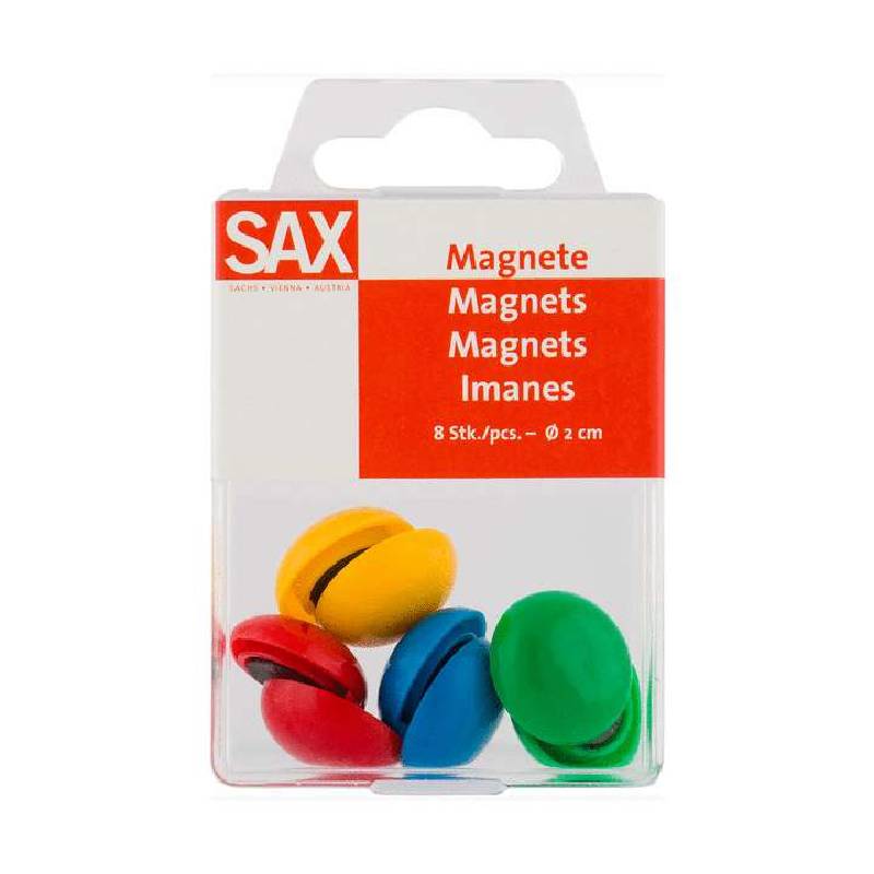 8 Aimants SAX 2 Cm Assortis - 162174