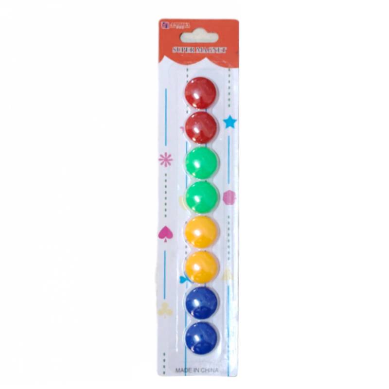 8 pièces d'aimants 20 mm - Couleurs mixtes