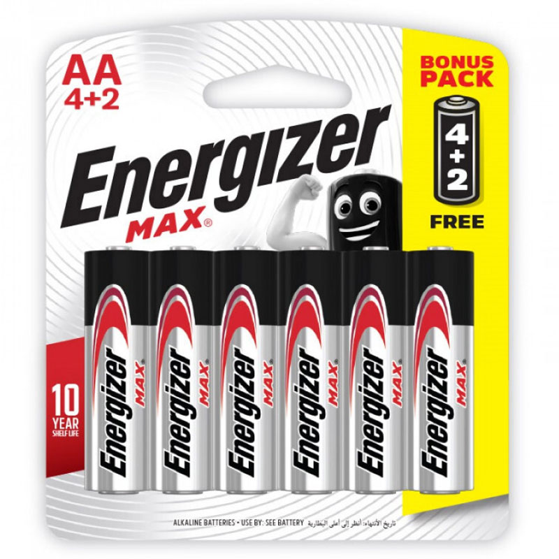 Energizer Max AA Batterie à usage unique Alcaline, Photo boutique MyTek chez MyTek