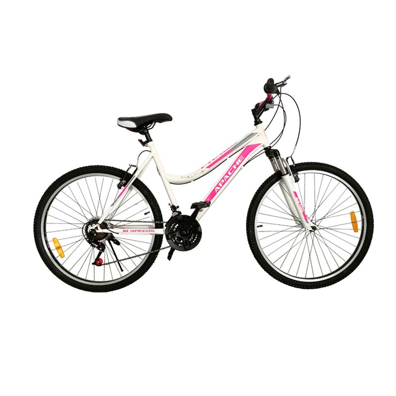 Bicyclette VTT PRADO Apache 18 Vitesse 26'' Pour Dame - Blanc & Rose