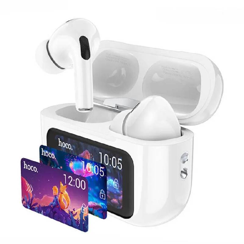 Écouteurs Sans Fil HOCO EW72 ANC Avec Ecran HD - Blanc, Photo boutique MyTek chez MyTek