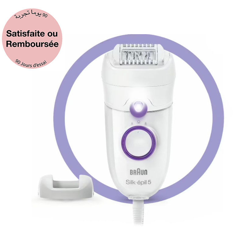 Épilateur BRAUN SE5-505P Silk épil 5 - Blanc&Violet