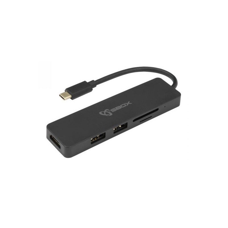 Adaptateur SBox Type C Vers HDMI, USB et Lecteur de cartes, Photo boutique MyTek chez MyTek