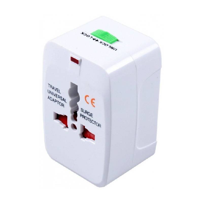 Adaptateur De Voyage Universel Tout En Un Avec 1 Port USB - Blanc - Image 2