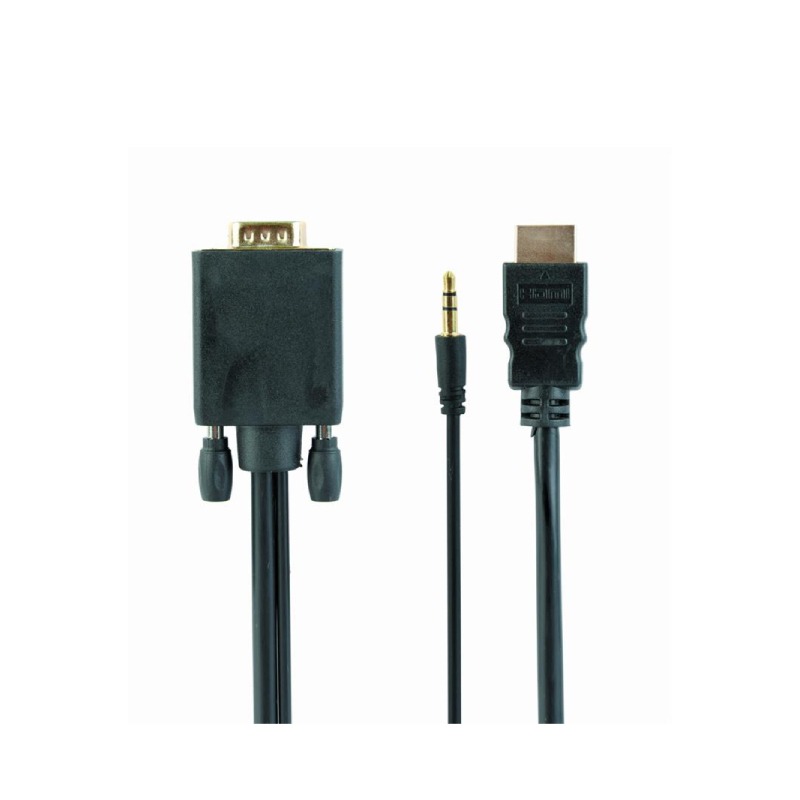 Adaptateur GEMBIRD HDMI Male vers VGA Femelle 1,8M Avec Audio - Image 2