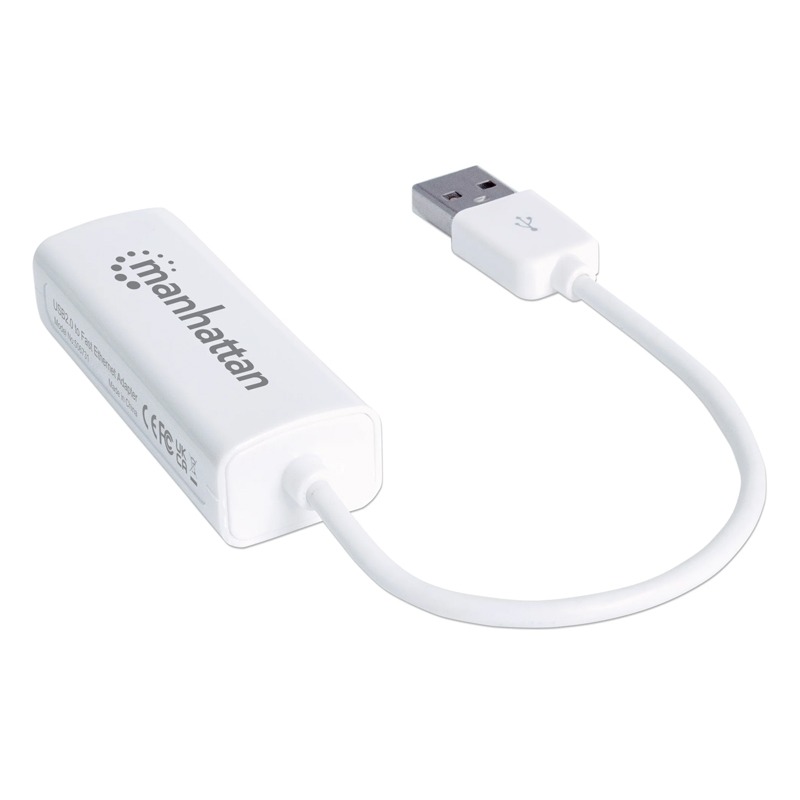 Adaptateur Réseau MANHATTAN USB 2.0 Vers RJ45 - Blanc  - Image 3