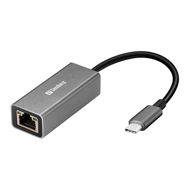 Adaptateur SANDBERG USB Type-C vers RJ45 - Inox, Photo boutique MyTek chez MyTek