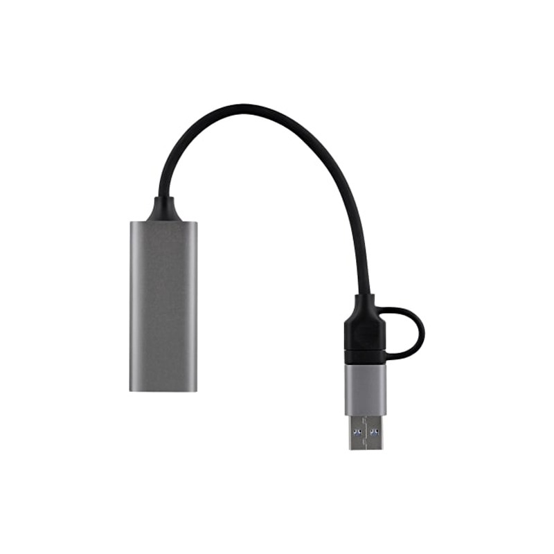 Adaptateur Réseau TNB TCRJ45C Type-C Vers RJ45 - Gris - Image 2
