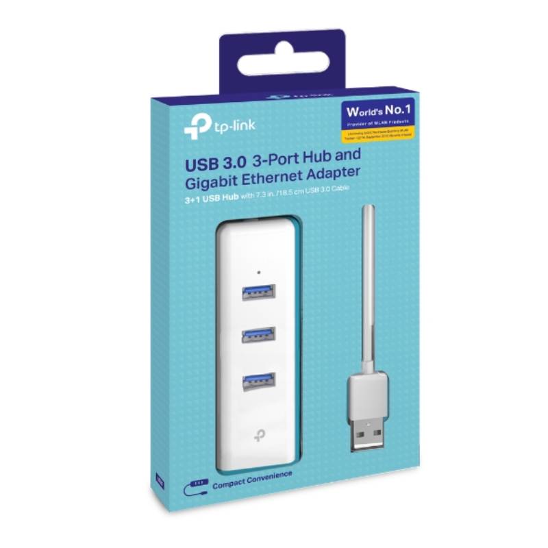 Adaptateur TP-LINK Gigabit avec Hub 3 Ports USB 3.0 