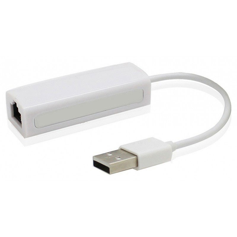 Adaptateur USB Vers RJ45 - Blanc (USB-LAN)