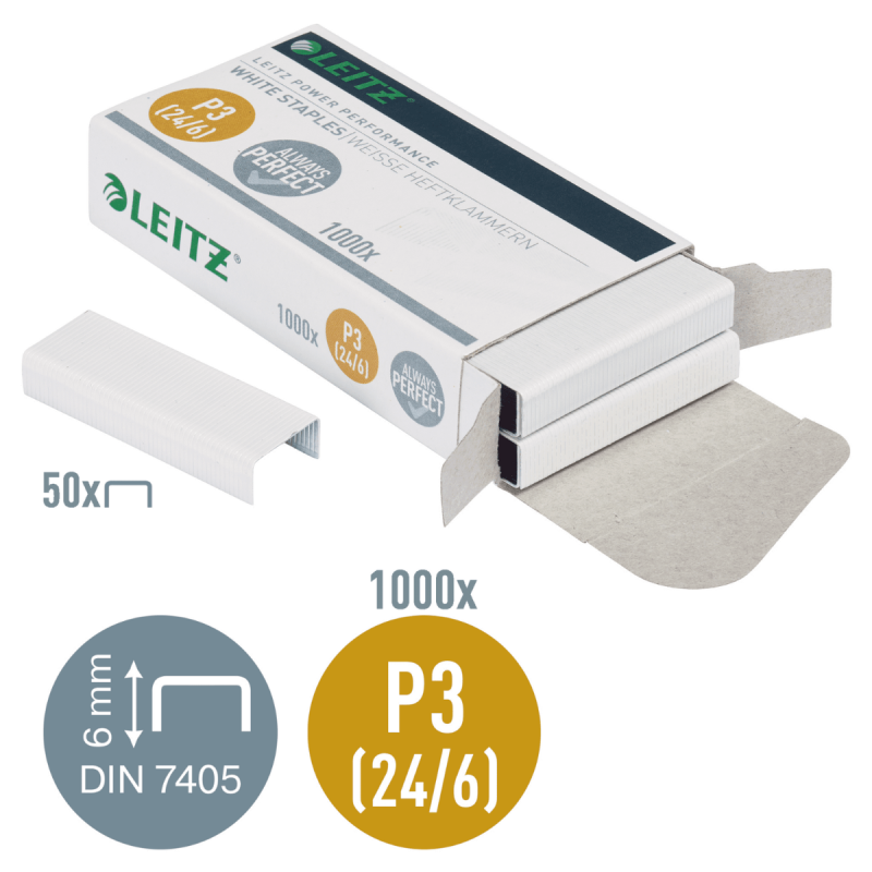 Agrafe LEITZ Power Performance P3 24/6 -1000 pièces - Image 3
