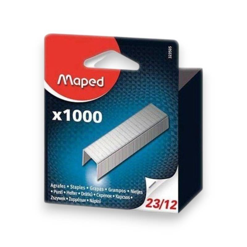 Agrafes Maped 23/12 Galvanisé Brochable Boîte de 1000 (323505), Photo boutique MyTek chez MyTek