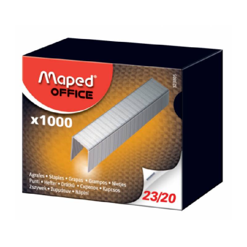 Agrafes Maped 23/20 Galvanisé Boîte de 1000 (323805), Photo boutique MyTek chez MyTek