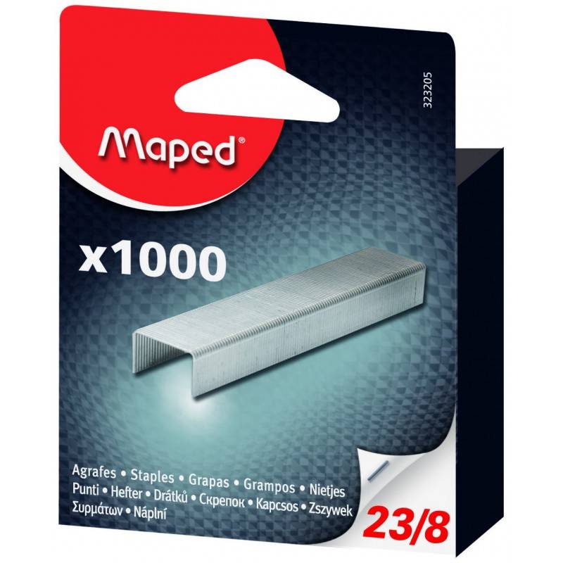 Agrafes Maped 23/6 Galvanisé Brochable Boîte de 1000 (323105), Photo boutique MyTek chez MyTek