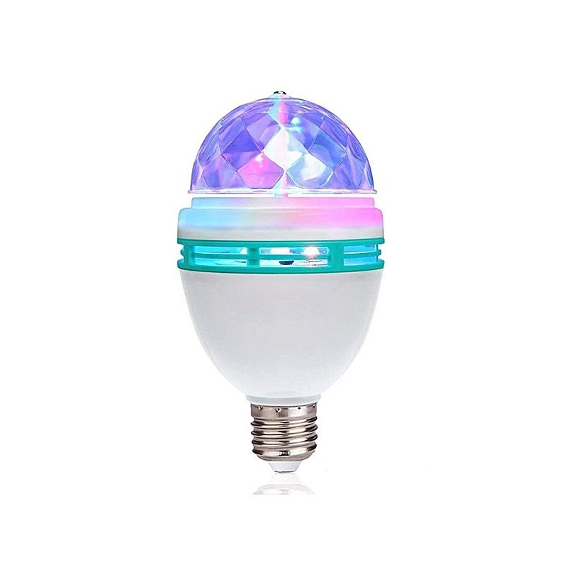 Ampoule Tournante Disco Led RGB 220V 3W - LED-E27 
