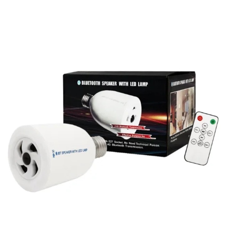 Ampoule LED Haut Parleur Bluetooth Avec Télécommande - Blanc - Image 3