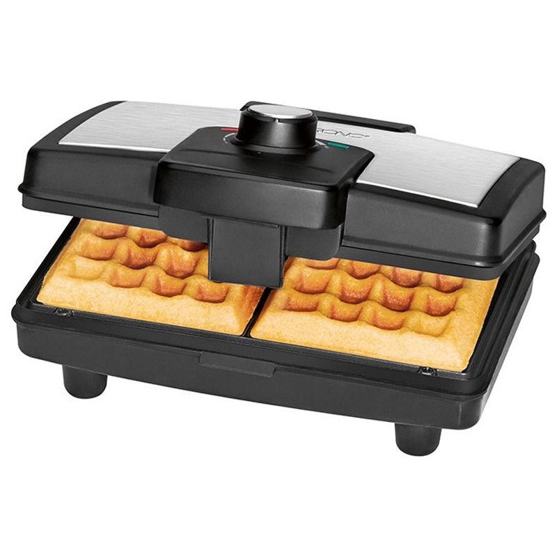 Appareil à Gaufres CLATRONIC WA3606 800 Watts - Noir&Inox