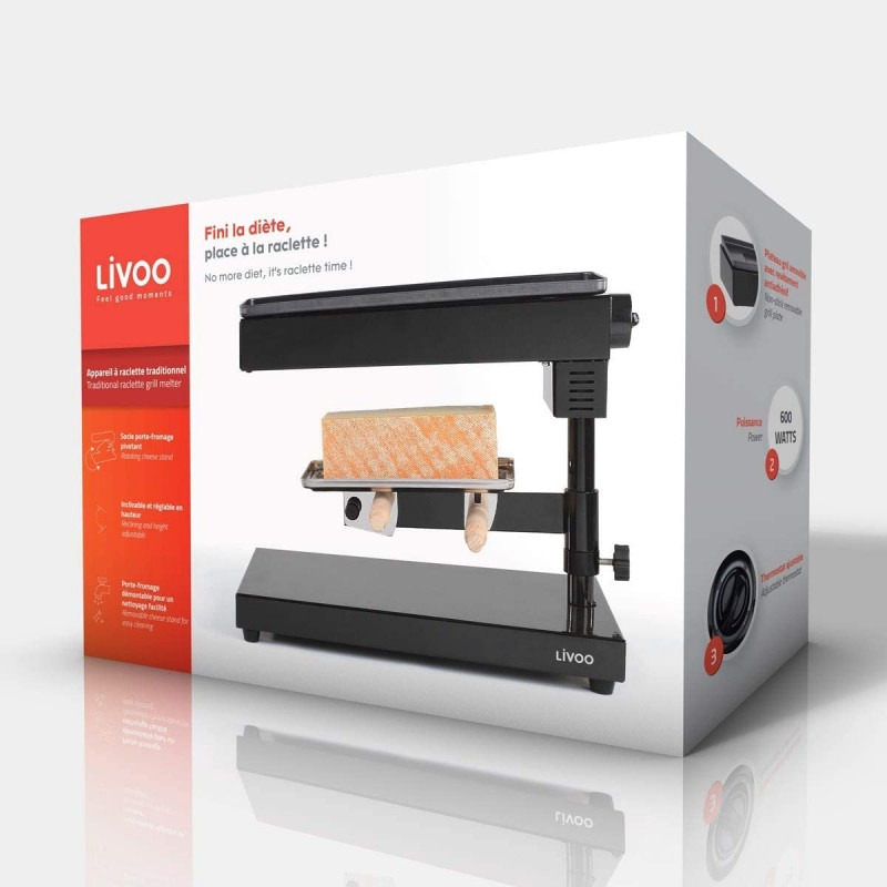 Appareil A Raclette Traditionnel LIVOO 600W - Noir - Image 6