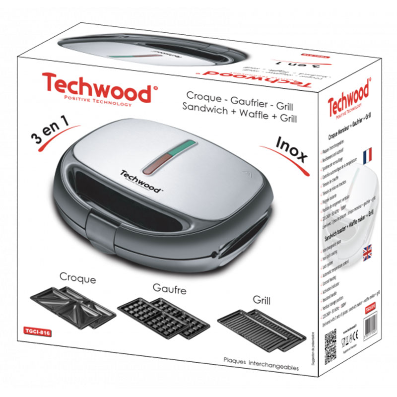 Appareil de Cuisson 3EN1 TECHWOOD TGCI-836 800W - Inox - Image 6