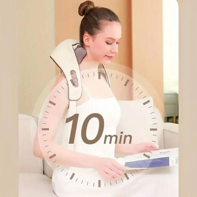 Appareil de Massage Électrique Chauffante HJ-188 Pour épaules et cou - Gris - Image 5