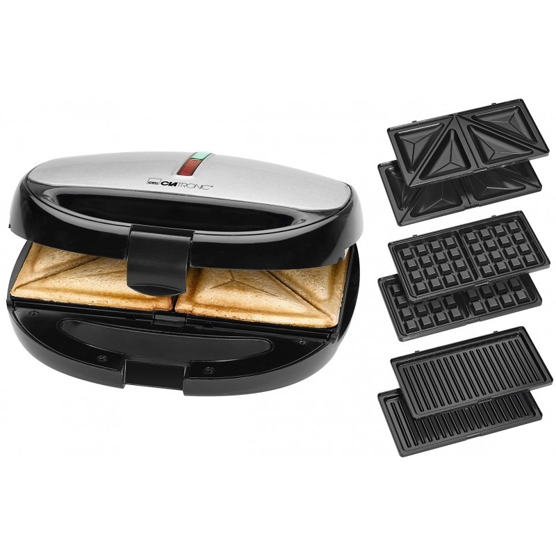Appareil Multi-grill CLATRONIC 3En1 STWA3670 800W - Noir&Inox