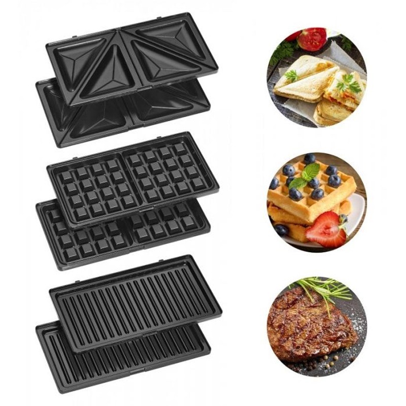 Appareil Multi-grill CLATRONIC 3En1 STWA3670 800W - Noir&Inox - Image 4