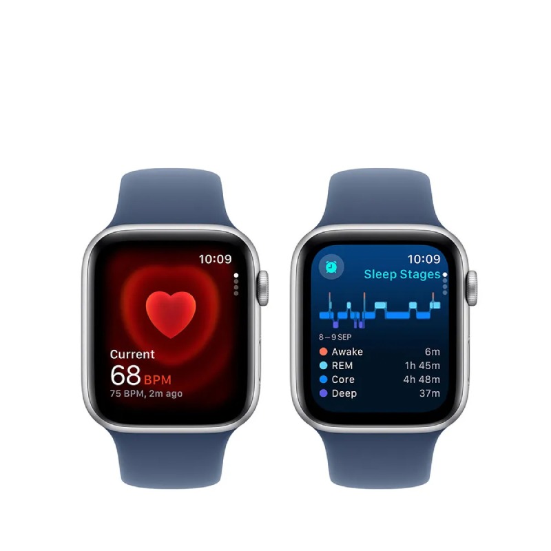 APPLE Watch SE GPS 44mm Avec Bracelet Sport En Denim  - Argent Aluminium - Image 3