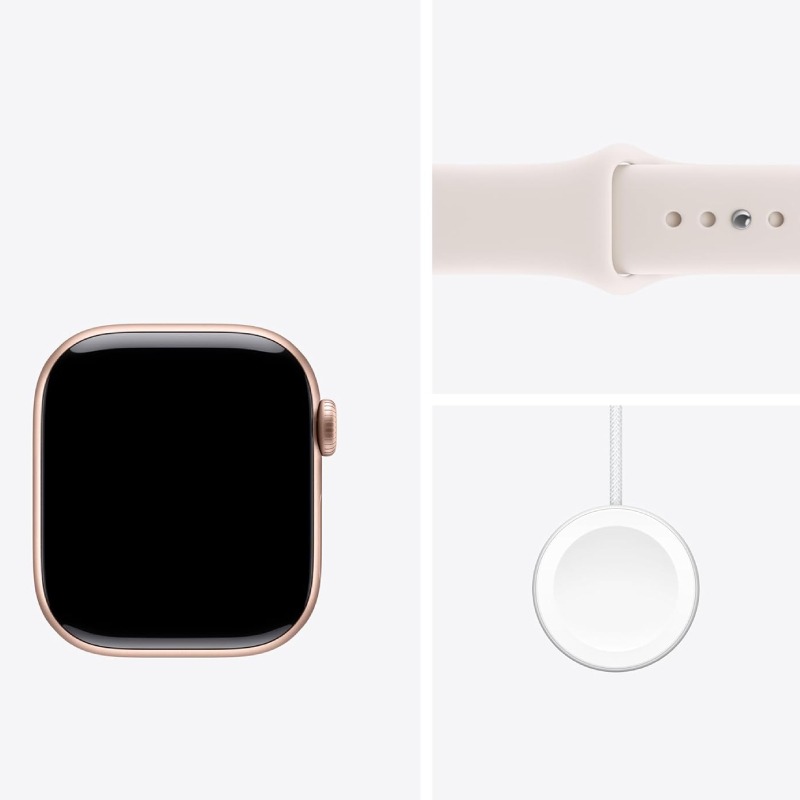 APPLE Watch Séries 11 GPS 42MM Avec Bracelet Sport M/L - Rose Gold Aluminium - Image 3