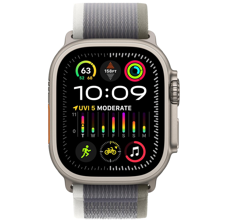 APPLE Watch Ultra 2 49mm - Boitier En Titane Et Bracelet Boucle Trail Vert Gris S/M - Image 2