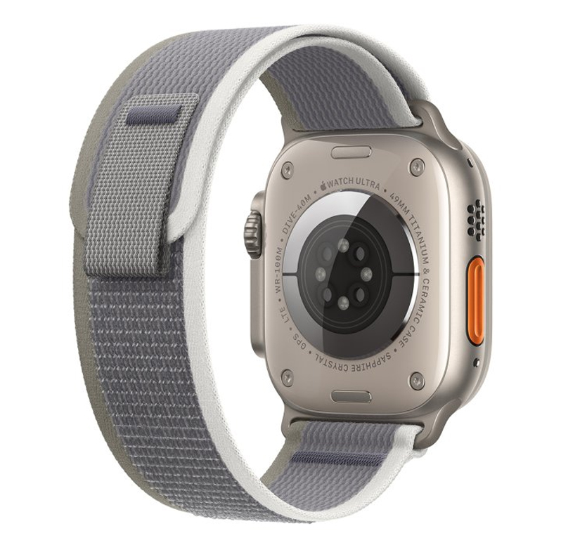 APPLE Watch Ultra 2 49mm - Boitier En Titane Et Bracelet Boucle Trail Vert Gris S/M - Image 3