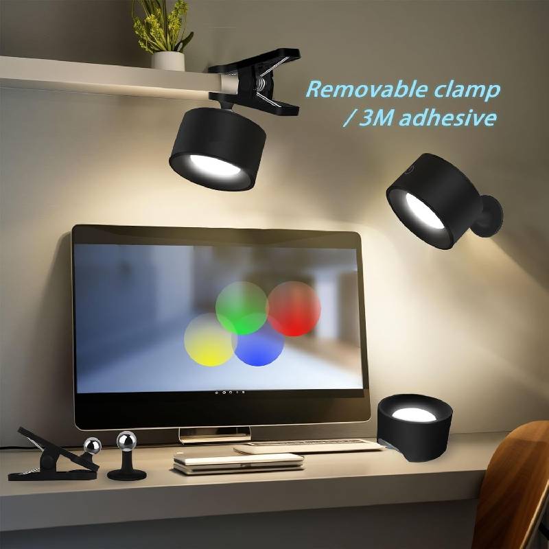 Applique Murale LED RGB Rechargeable Sans Fil Rotation 360° - Image 2