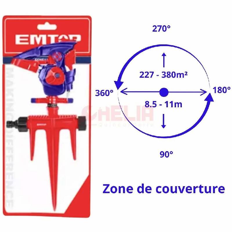 Arroseur Automatique EMTOP 360° pour Jardin - ESNE13602 - Image 2