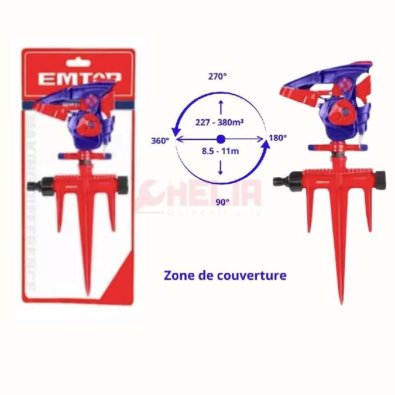Arroseur Automatique EMTOP 360° pour Jardin - ESNE13602 - Image 4