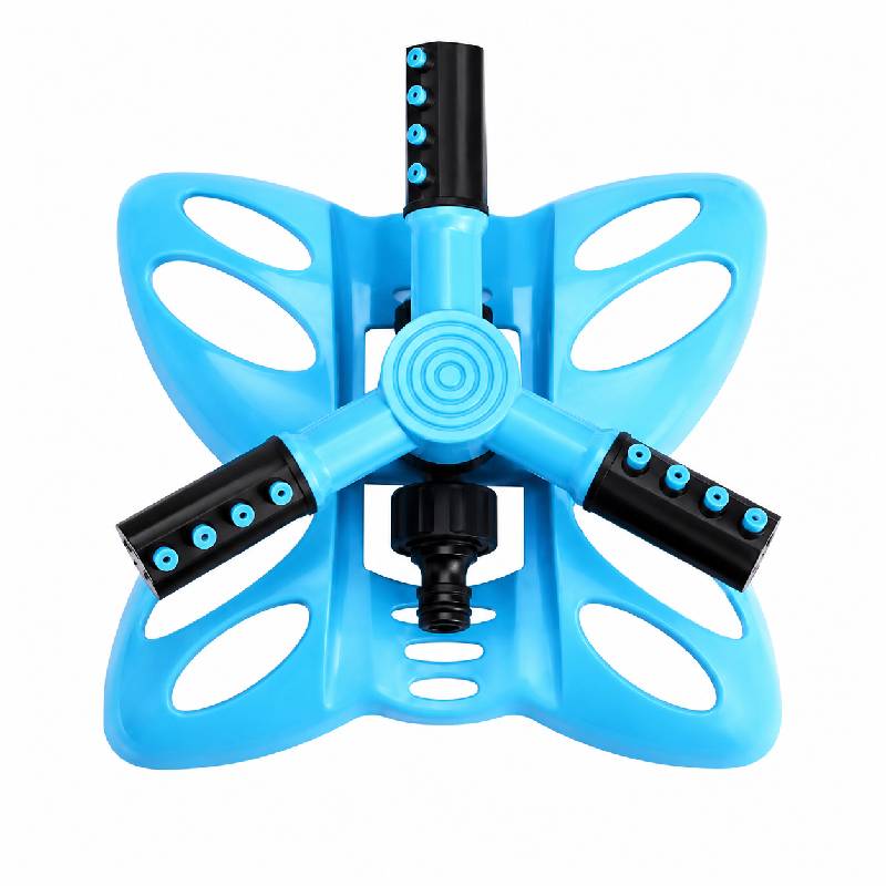 Arroseur de Jardin Rotatif 360° à 3 Bras - Bleu
