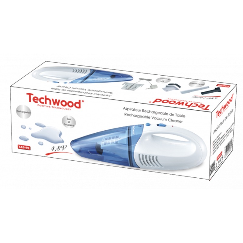Aspirateur à Main TECHWOOD TAS-49 0.5L - Blanc - Image 2