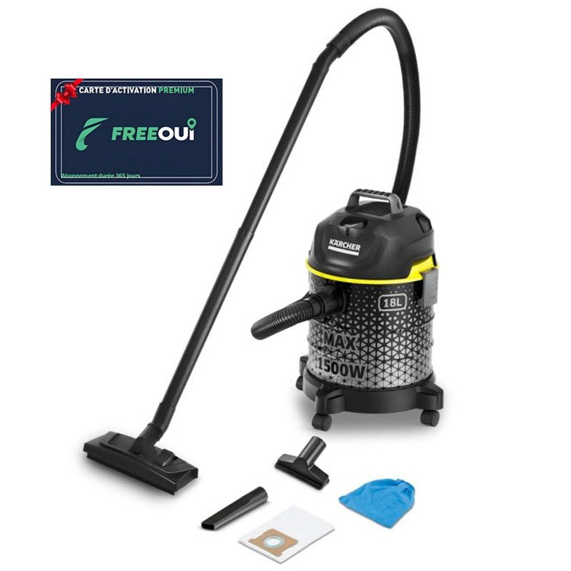 Aspirateur Poussière KÄRCHER DVAC 1500W - Noir