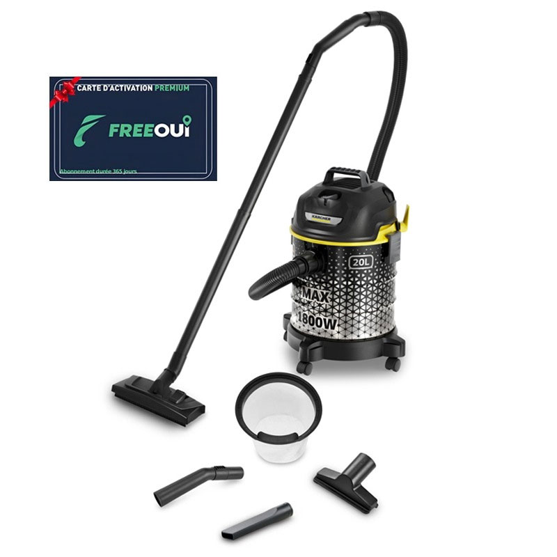 Aspirateur Poussière KÄRCHER DVAC 1800W - Noir
