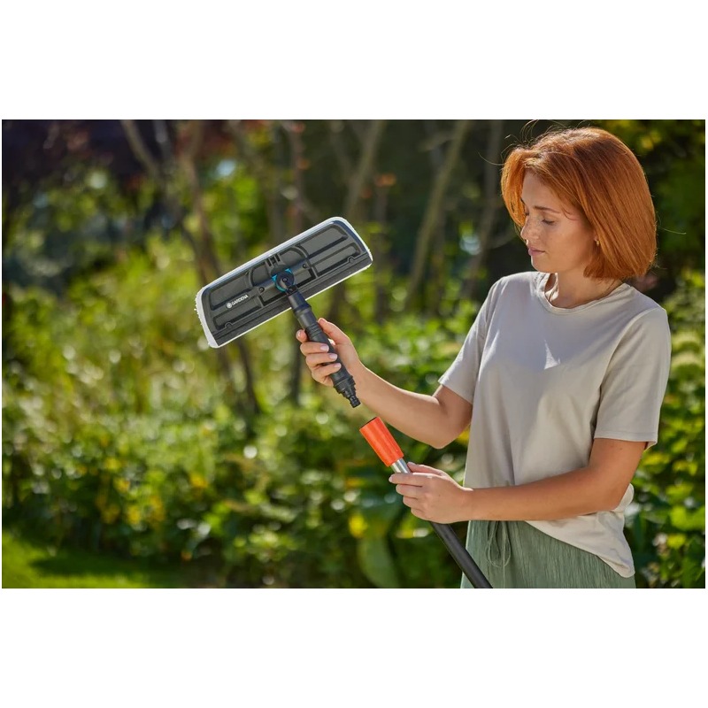 Balai lave-vitre Gardena avec raclette et microfibre Cleansystem - Image 4