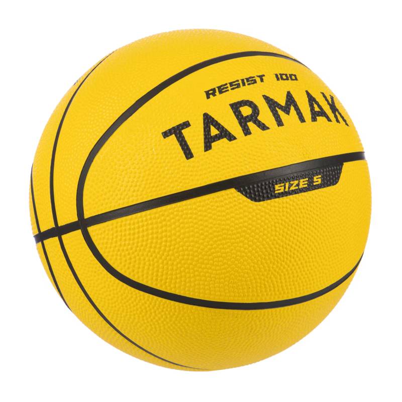 Ballon de basketball KIPSTA ESSENTIAL R100 taille 5 - Jaune - Image 2