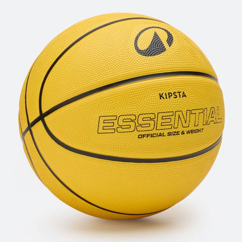 Ballon de basketball KIPSTA ESSENTIAL R100 taille 5 - Jaune - Image 4